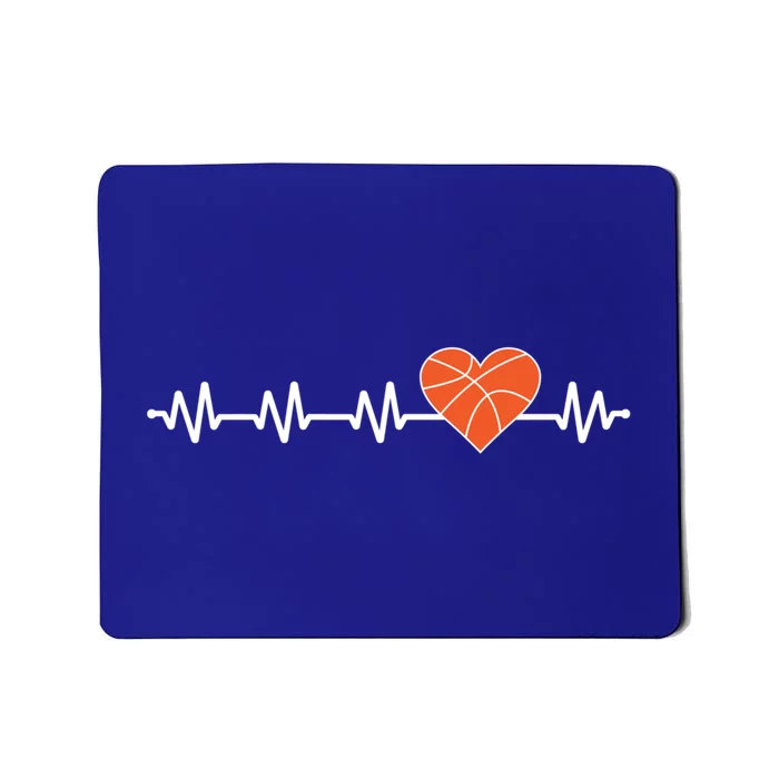 Basketballplayer Basketballgame Heartbeat Basketball Gift Mousepad