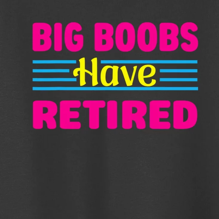 Big Boobs Have Retired Funny Breast Reduction Toddler T-Shirt