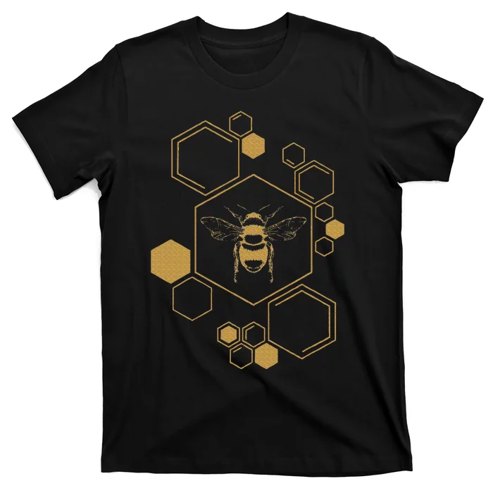 Bee Beekeeping Honeycomb Honey Beekeeper Bee T-Shirt