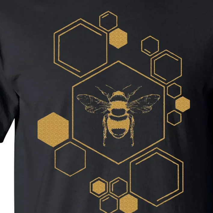 Bee Beekeeping Honeycomb Honey Beekeeper Bee Tall T-Shirt