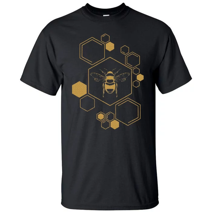 Bee Beekeeping Honeycomb Honey Beekeeper Bee Tall T-Shirt