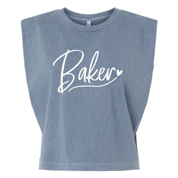 Baker Baking Heart Gift Garment-Dyed Women's Muscle Tee