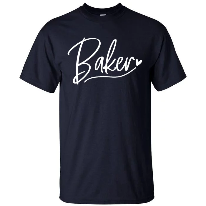 Baker Baking Heart Gift Tall T-Shirt