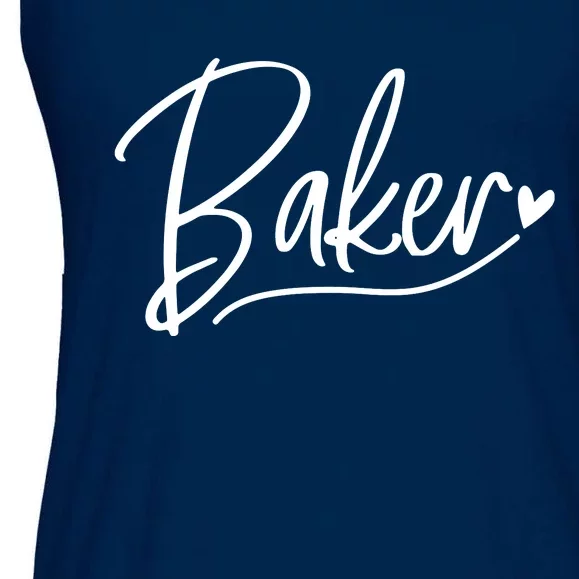 Baker Baking Heart Gift Ladies Essential Flowy Tank