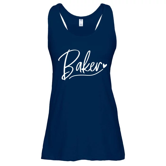 Baker Baking Heart Gift Ladies Essential Flowy Tank