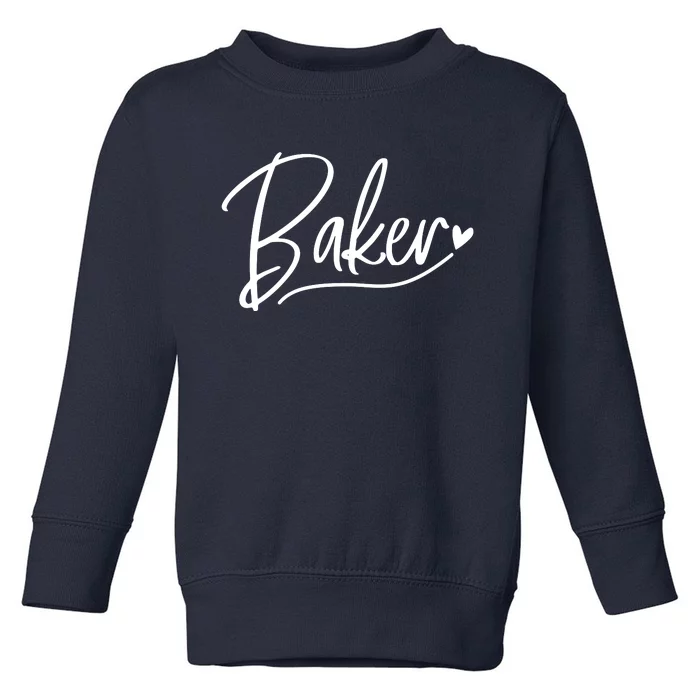 Baker Baking Heart Gift Toddler Sweatshirt