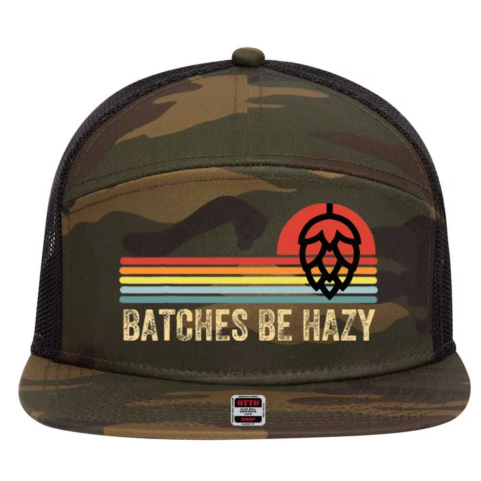 Batches Be Hazy Ipa Craft Beer For Wo Vintage 7 Panel Mesh Trucker Snapback Hat