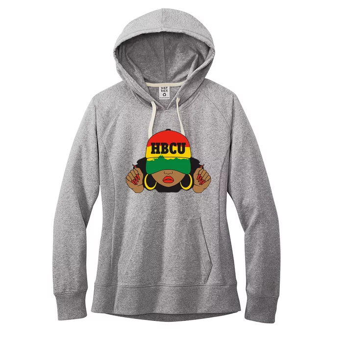 Beautiful Black Hbcu Student In Hat Women's Fleece Hoodie