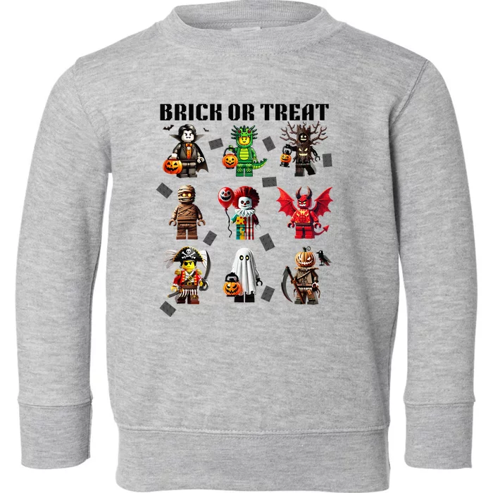 Building Bricks Halloween Brick Or Treat Toddler Sweatshirt