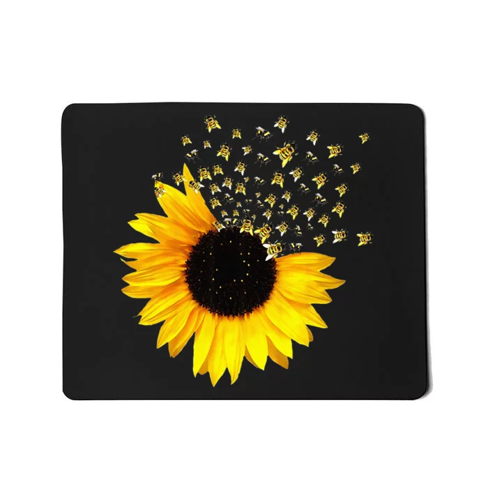 Bumble Bee. Honey Bees. Bee Lover. Sunflower. Yellow Flowers Mousepad