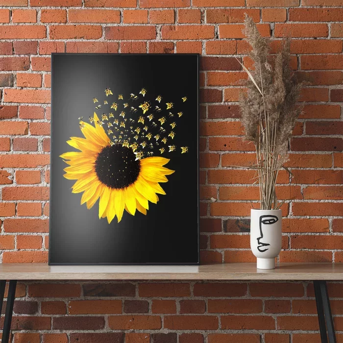 Bumble Bee. Honey Bees. Bee Lover. Sunflower. Yellow Flowers Poster