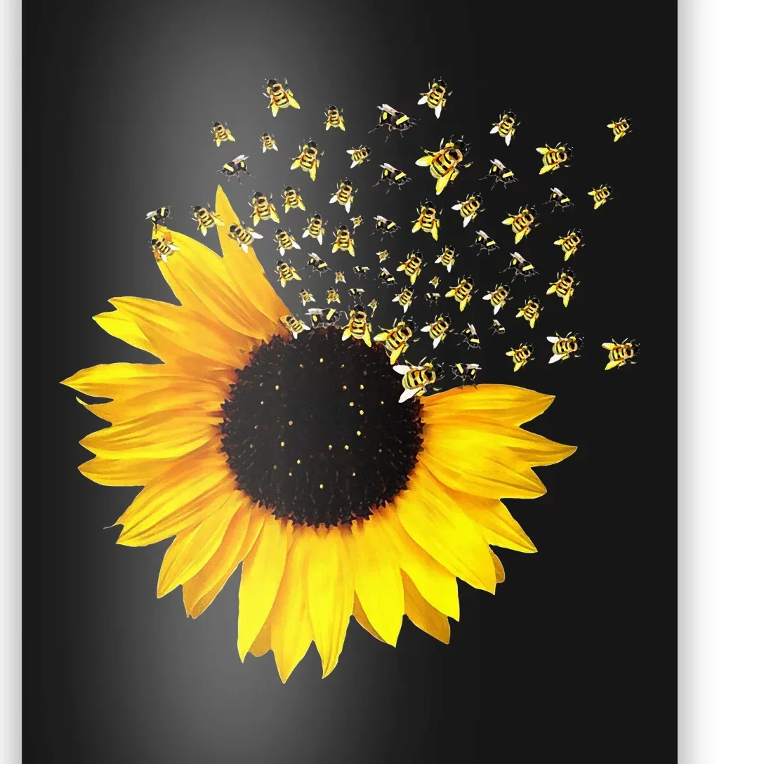 Bumble Bee. Honey Bees. Bee Lover. Sunflower. Yellow Flowers Poster