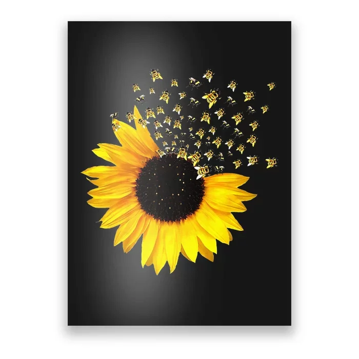 Bumble Bee. Honey Bees. Bee Lover. Sunflower. Yellow Flowers Poster