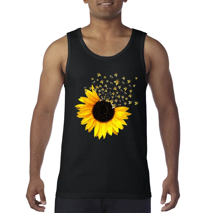 Bumble Bee. Honey Bees. Bee Lover. Sunflower. Yellow Flowers Tank Top