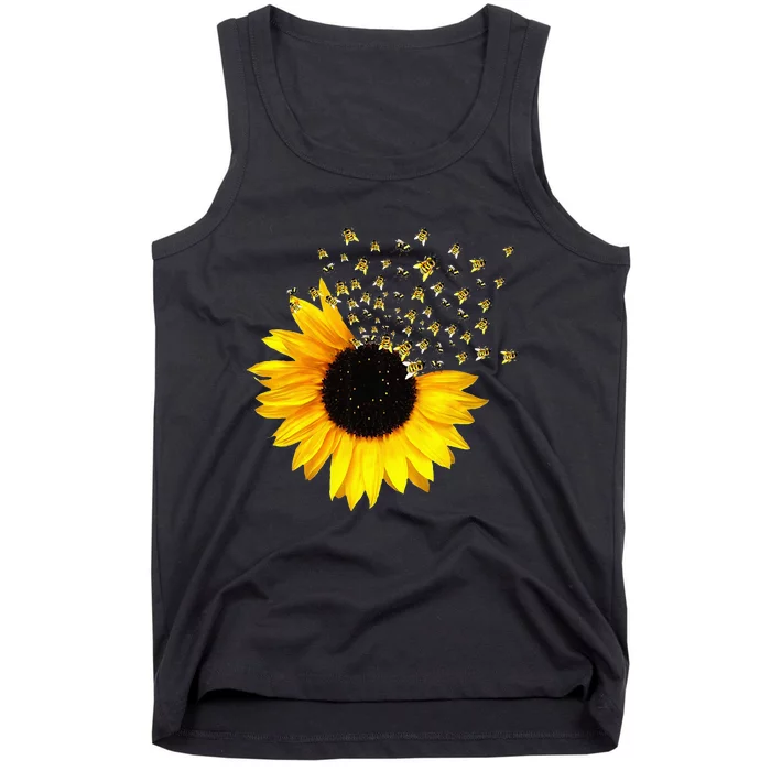 Bumble Bee. Honey Bees. Bee Lover. Sunflower. Yellow Flowers Tank Top