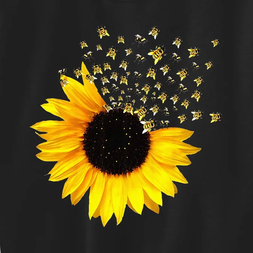 Bumble Bee. Honey Bees. Bee Lover. Sunflower. Yellow Flowers Kids Sweatshirt