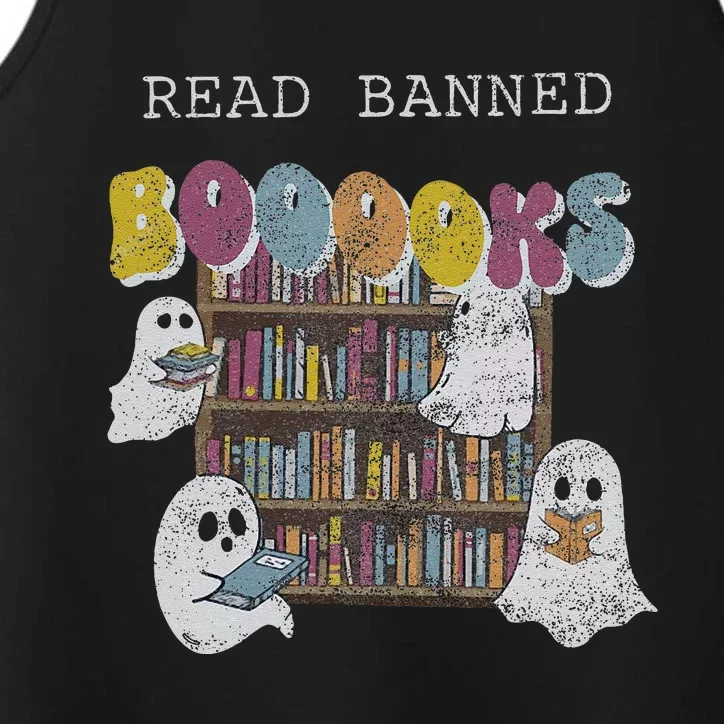 Banned Books Halloween Cute Ghosts Sweat Librarian S Fall En Performance Tank