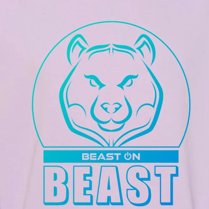 Beast Bear Head Gym Fitness Training Workout Bodybuilding Funny Gift Garment-Dyed Sweatshirt