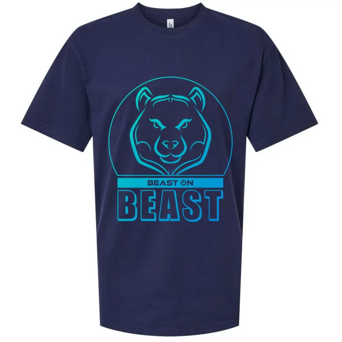 Beast Bear Head Gym Fitness Training Workout Bodybuilding Funny Gift Sueded Cloud Jersey T-Shirt