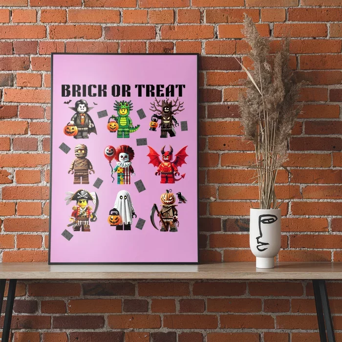 Building Bricks Halloween Brick Or Treat Costume Monsters Poster