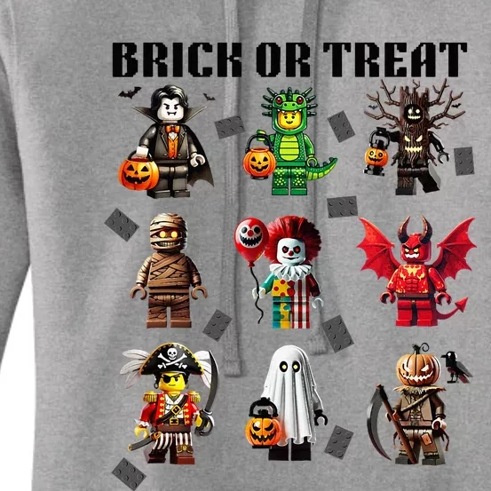 Building Bricks Halloween Brick Or Treat Costume Monsters Women's Pullover Hoodie