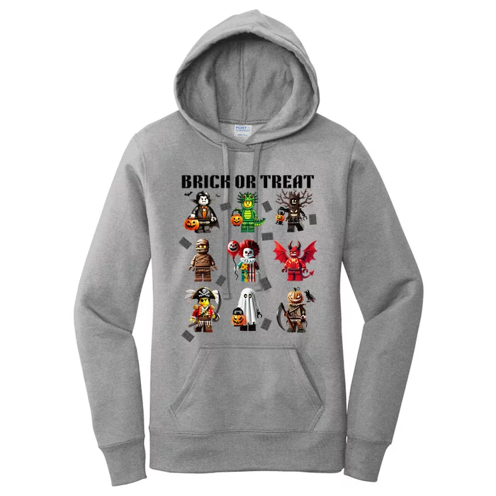 Building Bricks Halloween Brick Or Treat Costume Monsters Women's Pullover Hoodie