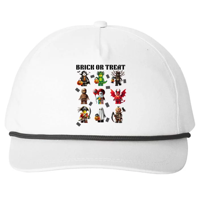 Building Bricks Halloween Brick Or Treat Costume Monsters Snapback Five-Panel Rope Hat