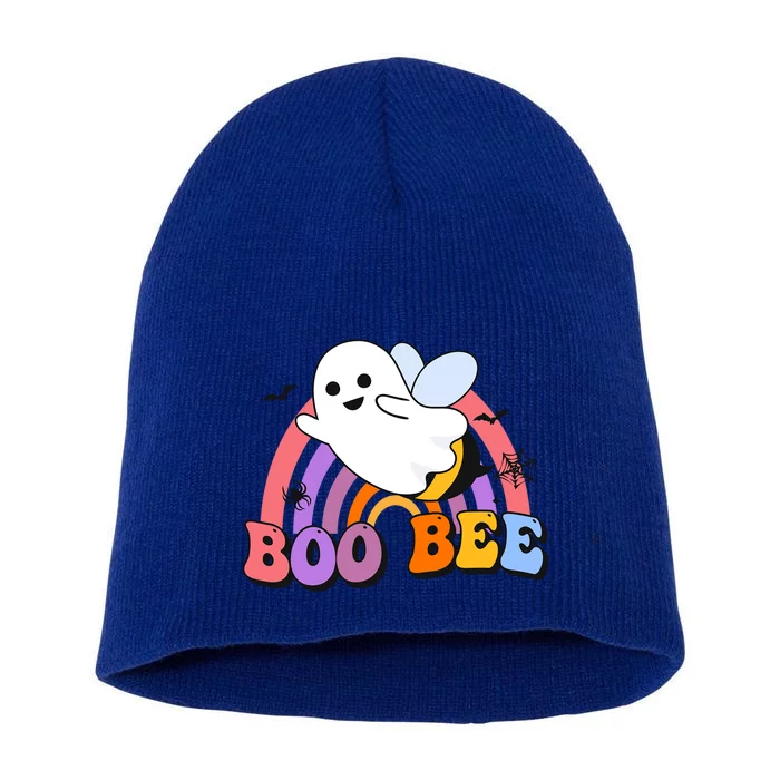 Boo Bee Happy Helloween Gift Short Acrylic Beanie