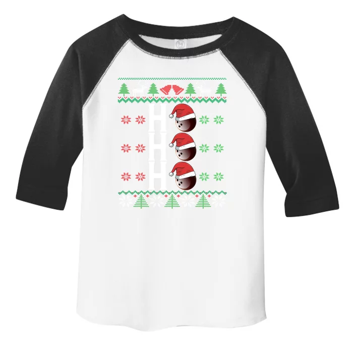 Bowling Ball Ho Ho Ho Ugly Christmas Bowler Cool Gift Toddler Fine Jersey T-Shirt