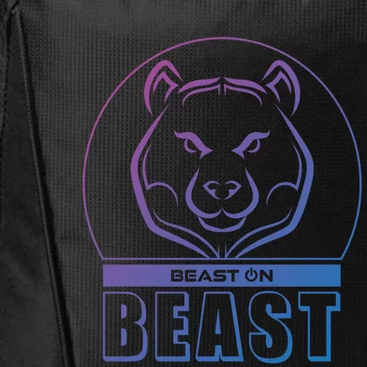 Beast Bear Head Gym Fitness Training Workout Bodybuilding Funny Gift City Backpack