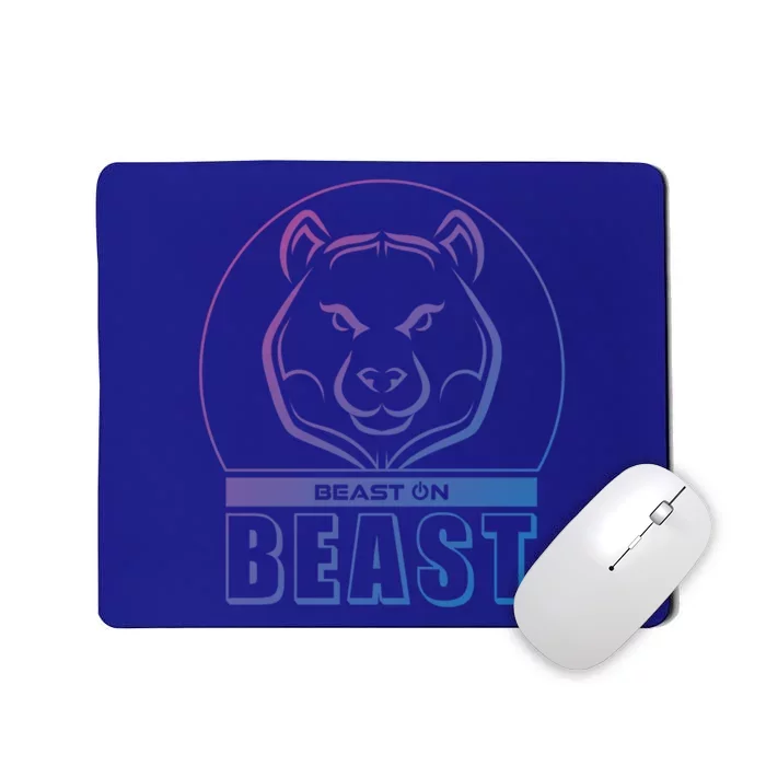 Beast Bear Head Gym Fitness Training Workout Bodybuilding Funny Gift Mousepad