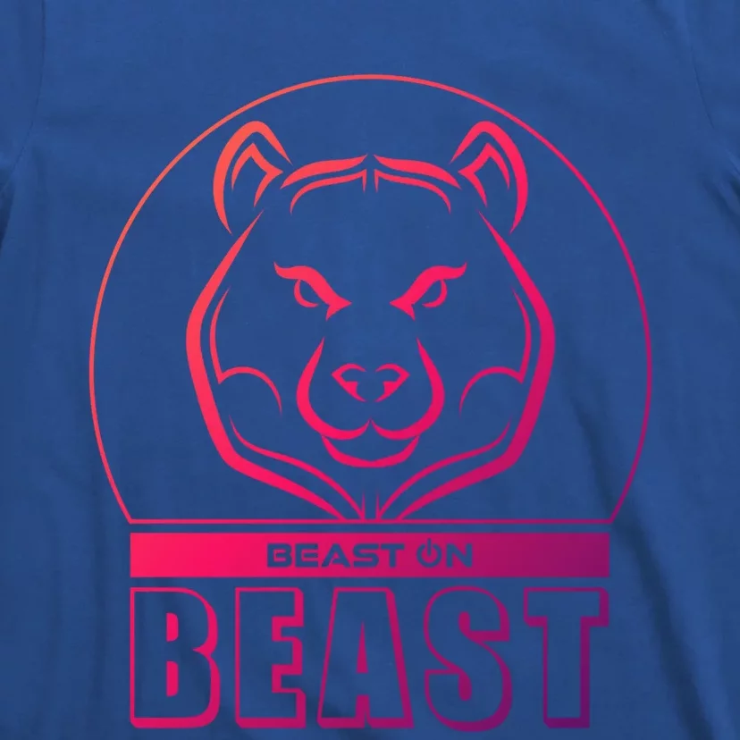 Beast Bear Head Gym Fitness Training Workout Bodybuilding Funny Gift T-Shirt