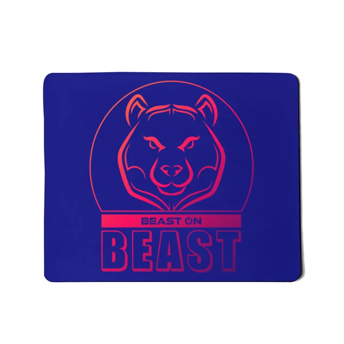 Beast Bear Head Gym Fitness Training Workout Bodybuilding Funny Gift Mousepad