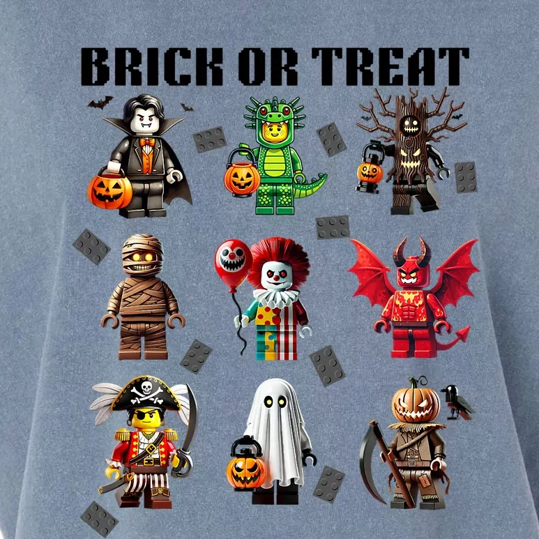 Building Bricks Halloween Brick Or Treat Costume Monsters Garment-Dyed Women's Muscle Tee