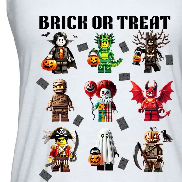 Building Bricks Halloween Brick Or Treat Costume Monsters Ladies Essential Flowy Tank