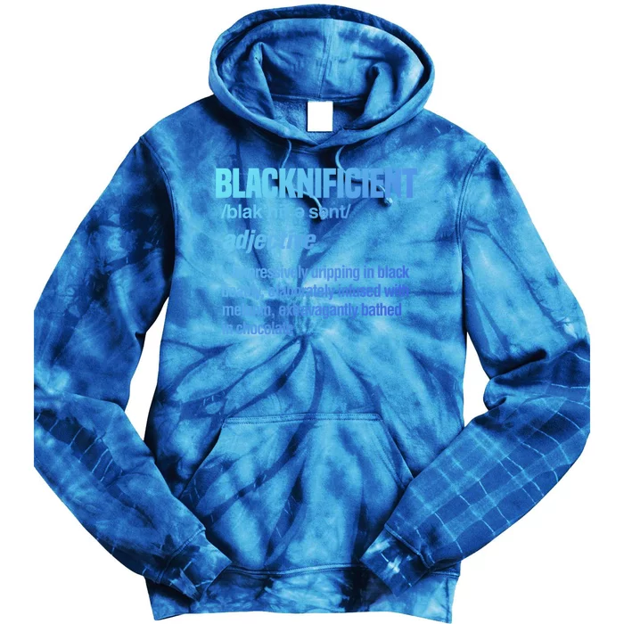 Blacknificent Black History Afro American African Pride Cool Gift Tie Dye Hoodie