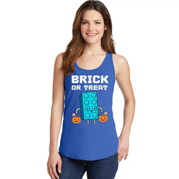 Block Building Halloween Brick Or Treat Master Builder Design Is An Ideal Gift F Ladies Essential Tank