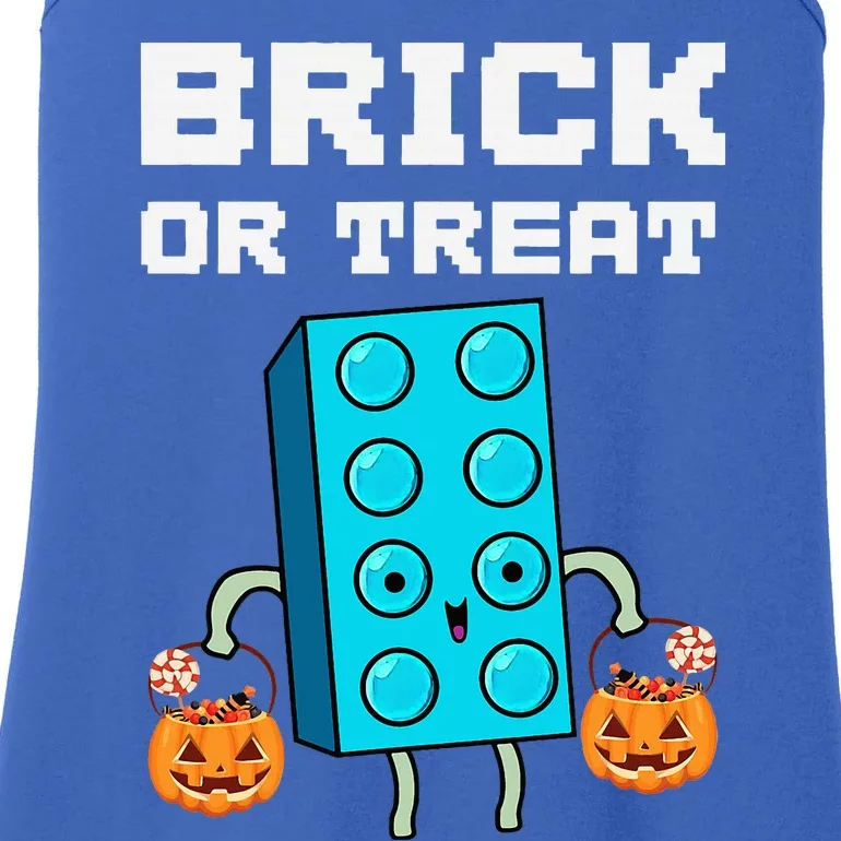 Block Building Halloween Brick Or Treat Master Builder Design Is An Ideal Gift F Ladies Essential Tank