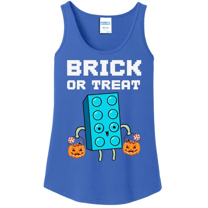 Block Building Halloween Brick Or Treat Master Builder Design Is An Ideal Gift F Ladies Essential Tank