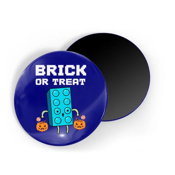 Block Building Halloween Brick Or Treat Master Builder Design Is An Ideal Gift F Magnet