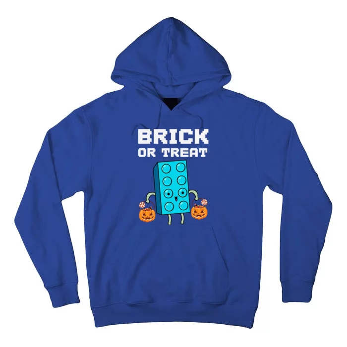 Block Building Halloween Brick Or Treat Master Builder Design Is An Ideal Gift F Tall Hoodie