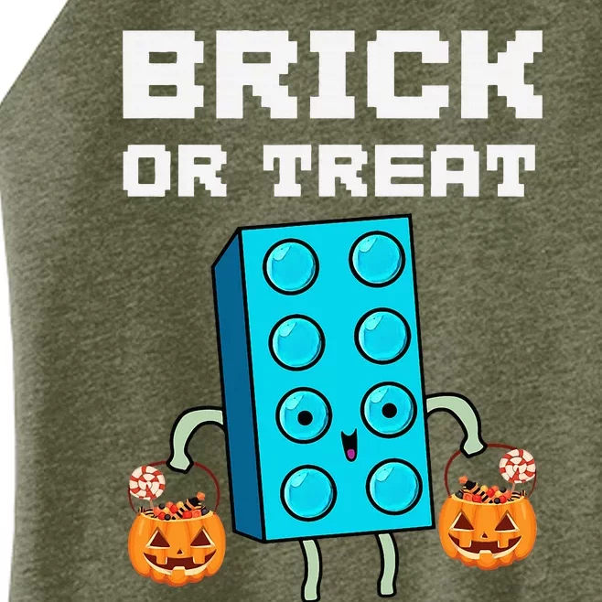 Block Building Halloween Brick Or Treat Master Builder Design Is An Ideal Gift F Women’s Perfect Tri Rocker Tank