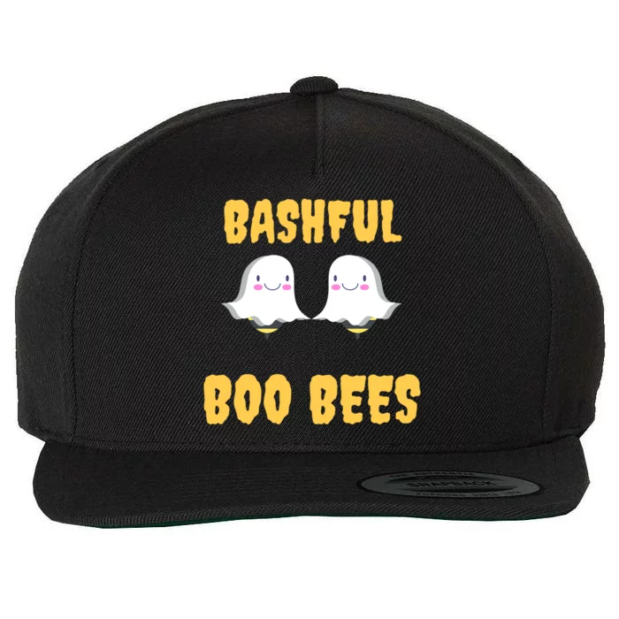 Boo Bees Halloween Cute Gift Bashful Boo Bees Gift Wool Snapback Cap