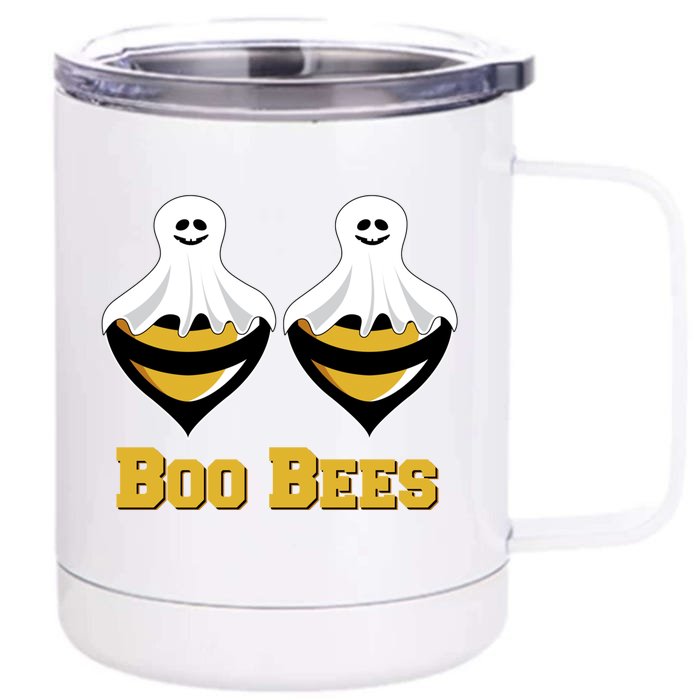 Boo Bees Halloween Design Meaningful Gift Front & Back 12oz Stainless Steel Tumbler Cup