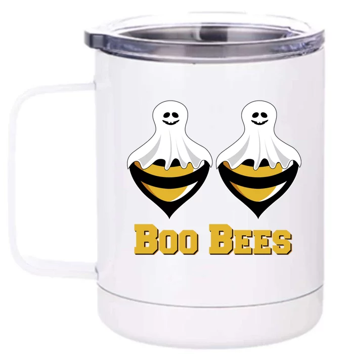 Boo Bees Halloween Design Meaningful Gift Front & Back 12oz Stainless Steel Tumbler Cup