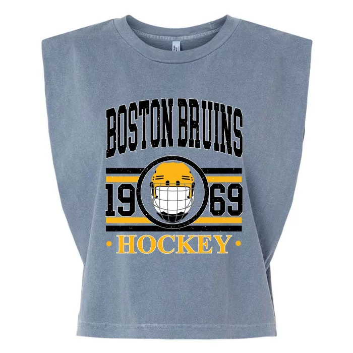 Boston Bruin Hockey Team Supporter Garment-Dyed Women's Muscle Tee