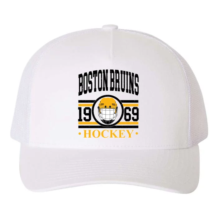 Boston Bruin Hockey Team Supporter Yupoong Adult 5-Panel Trucker Hat