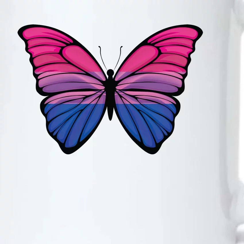 Bisexual Butterfly Hypolimnas Bi Pride Flag Black Color Changing Mug