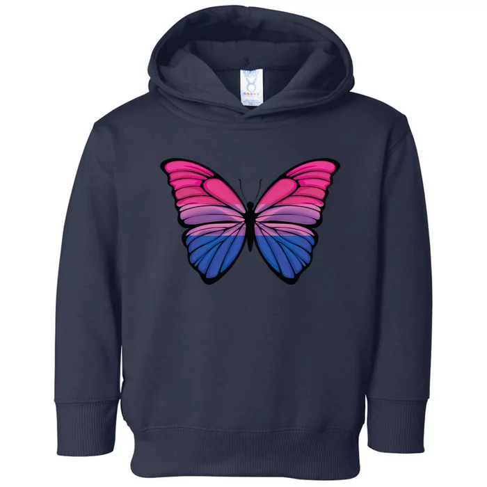 Bisexual Butterfly Hypolimnas Bi Pride Flag Toddler Hoodie