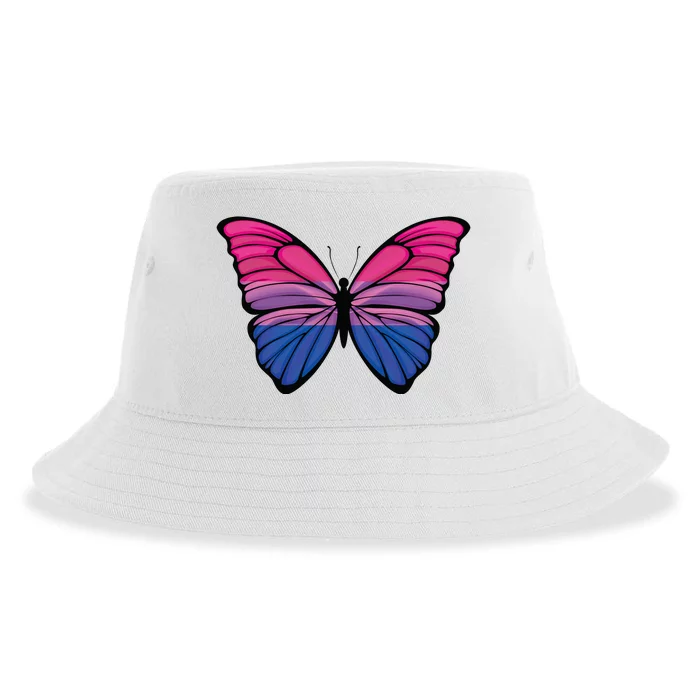 Bisexual Butterfly Hypolimnas Bi Pride Flag Sustainable Bucket Hat